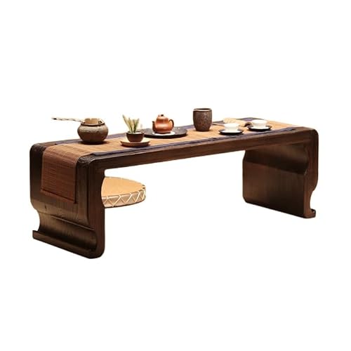 HASMI Living Room Table Chinese Antique Wooden Qin Table Furniture Tea Room Traditional Wooden Floor Table Outdoor Side Table (Size : Table)
