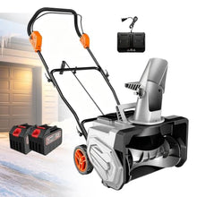 Battery Snow Thrower, 18 in Brushless Snow Blower Driveways
