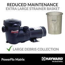 Hayward PowerFlo Matrix Pump – W3SP1592 – 1 HP with Industrial Basket & Thermal Overload Protection