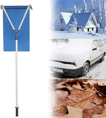 JYXYXSCP Snow Shovel Snow Roof Rake,21 FT Adjustable Aluminum Roof Snow Removal Tools,w/Wheels & Oxford Slide, Extendable Anti-Slip Handle, w/3-Inch Hub