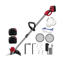 Portable Electric Grass Trimmer Cordless String Brushless Grass Trimmer Weed Eater for Lawn Trimming Care Pathway Edging 30000mA High Capacity Rechargeable Battery