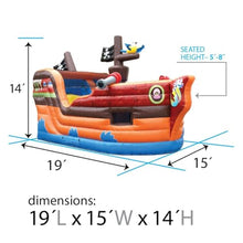 TentandTable Inflatable Pirate Ship Bounce House with Slide - Commercial Grade, Includes Blower