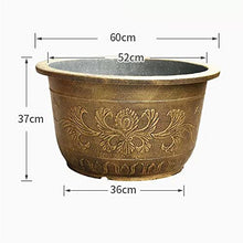 Flower Pot Decorative Resin Garden Planter, Flower Pots with Drainage, Planters Gardening Flower Pot Home Office Garden Plant Container Decoration House Plants, Succulents, Flowers (Size : 60cm)