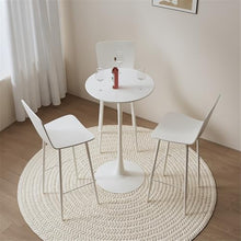 DINBOZ26X Counter Stools Pure White Household High Bar Chair Commercial Outdoor Backrest Chair Balcony Bar Bar Stools