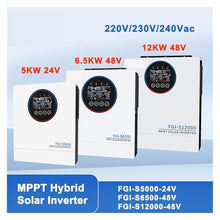 SFBBHF Solar Charge Controller 5KW 6.5KW 12KW 5000W 24V 12000W 48V 220V 160A MPPT Solar Controller 90-450V Off Grid Inverter(5KW 24V,with WF_220V-240V)