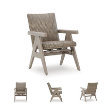 Signature Design by Ashley Haven Retreat Outdoor Rocking Arm Chair Set of 2, Rust-Resistant Powder-Coated Aluminum Frame, All-Weather Handwoven Resin Wicker for Patio Dining and Relaxing, Beige/Brown