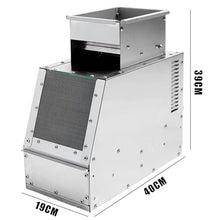 XURUIUS Electric Bird Feed Blown Shell Splitter,Grain Cleaning Winnower Machine,Adjustable Speed,Stainless Steel,for Millet