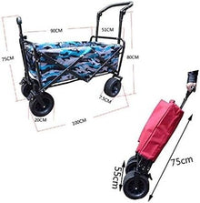 Shopping Cart Folding Garden Trolley Cart Heavy Duty Wagon with Canopy Multi-Function Shopping Cart for Outdoor Handcart