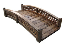 SamsGazebos Butterfly Garden Bridge with Diamond Lattice Railings 6 ft Light Brown