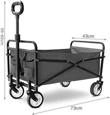 OTQEFTN Shopping Cart Folding Garden Trolley Cart Heavy Duty Wagon Multi-Function Shopping Cart for Outdoor Camping Beach Pull Truck Handcart