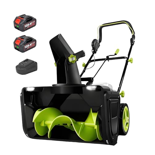 Cordless Snow Blower, 3500W Brushless Motor 40V Lithium Battery, with 2 Batteries and 1 Charger, Clearing Width 50cm/20in, Throwing Distance 7.6m/25ft, for Driveways and Patios