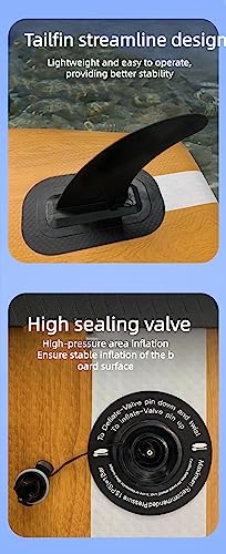 Spaboy Inflatable Stand-Up Surfboard Wood Grain Brown