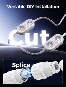 CDN Permanent Outdoor Lights for House,150ft with 72 RGBCW Dual-Color Heads