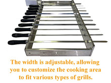 MangalGrills Portable Charcoal Stainless Steel Grill with Electric Motor Skewers Kit for Kebab Shashlik BBQ