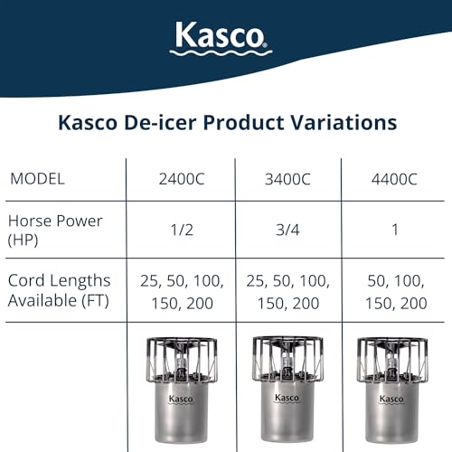 Kasco 1/2 HP Lake & Pond Deicer 120V with 200 Ft Power Cord
