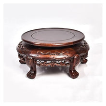 LUYOUBOZHU Vase Stand Retro Chinese Style with Foot Rosewood Base, for Bonsai Teapot Vase Display Stand(Medium)