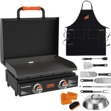 Blackstone Griddle 22 Inch, OTG Outdoor Tabletop Griddle with Built-in Hood, and Blackstone Accessories Set, Portable Grill for Camping, Tailgate Grilling, and On-the-Go Kitchen Cooking