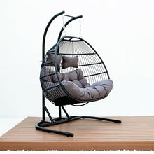 YuanDesign Folding Double Swing Chair w/Cushion