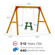 DOLPHIN PLAYGROUND T Glider Swing Set for Kids Outdoor Play Equipment