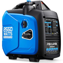 POXURIO 2550-Watt Portable Inverter Generator for Home Use, 1.06Gallon Large Fuel Tank Up to 10 Hours Use, 120V Gas Powered Generator Super Quiet - EPA Compliant-Blue