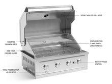 NewAge Products Classic Series 5PC Aluminum Slate Gray Modular Outdoor Kitchen Grill Island with 36" Performance Grill NG - 24"D x 68"W x 57.15"H