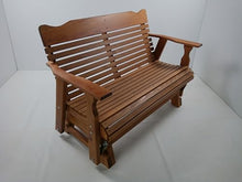 Kilmer Creek Rustic Finished 4 Foot Cedar Porch Glider, Amish Crafted