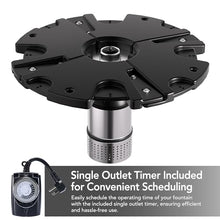 FS02 110V, 1/2 HP Large Pond Floating Fountain, Oil Free Pump 9000 GPH with 100’ Cord, Two Spray Patterns Included