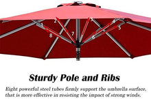 Outdoor Garden Umbrellas Outdoor Patio Umbrella 9 Ft with Crank and Tilt Weather Resistant UV Protective Umbrella Durable 8 Sturdy Steel Ribs