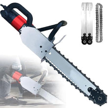 OREKPOT Electric Concrete Chain Saw with Diamond Chain for Water Fed Dust Control, Handheld Wall Groove Cutting Machine for Granite and Concrete,48cm