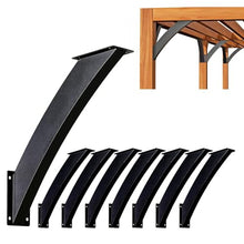 LQSYBHD Heavy Duty Arc 45 Degree Angle Bracket Wood Pergola Bracket Kit Pergola Accessories for Gazebos Decks Porches Wood Post and Beam Angle Support Brackets(Size:8pcs)