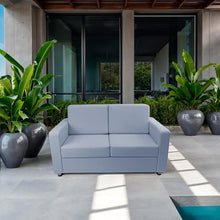 FDP Outdoor Modular Armless Sofa Featuring Sunbrella Fabric - Weather-Resistant, Fade-Resistant, Assembled Patio Furniture with Cover Included for Backyard, Poolside Seating - Canvas Haze