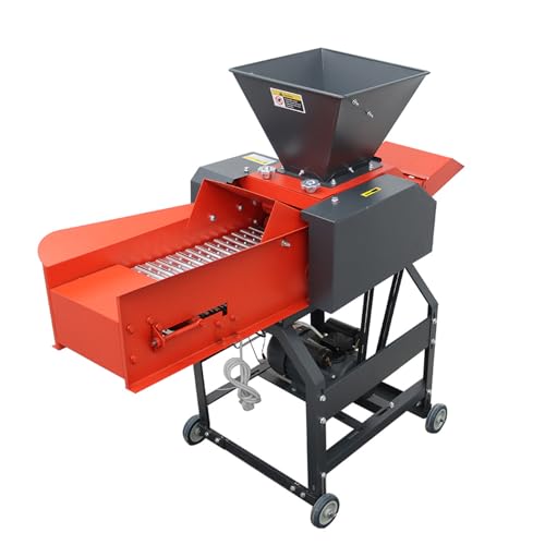 INTSUPERMAI Hay Cutter Pulverizer Grass Crusher 4-Blade Machine Red
