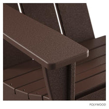POLYWOOD Modern Adirondack Chair – All-Weather Outdoor Lawn Adirondack Chairs – HDPE, Fade-Resistant & Durable Outdoor Furniture – For Patio, Deck & Fire Pit Chairs – Mahogany Brown