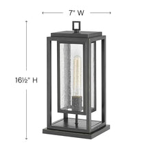 Hinkley Republic Medium 12V Outdoor Pier Mount Lantern, Oil Rubbed Bronze