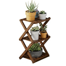 UNYQBFKM Plant Stand Indoor Corner Plant Stand 2/3/4 Tier Plant Shelf Plant Table Bamboo Plant Stand Foldable Planter Holder Flower Stand Display Rack,A-19 * 23 * 37cm