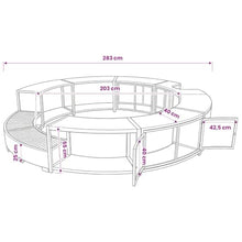 vidaXL Hot Tub Surround Black Poly Rattan
