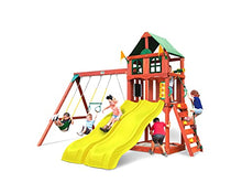 Gorilla Playsets Sweetwater Deluxe Wooden Swing Set Brown
