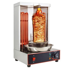 Dfdieratve Vertical Countertop Rotisserie Oven, 13lbs Capacity, Chicken Shawarma Cooker Machine with 2 Heating Tubes, 122-572 Electric Vertical Broiler Gyro Rotisserie Oven Doner Kebab Machine