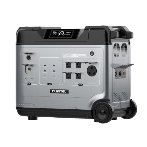(2026 New) Portable Power Station P5000 Plus, 5x3600W AC Output (6000W Surge),5120Wh Large Capacity Solar Generator,1800W Fast Charge&1000W MPPT Solar for Emergency, Home Backup, Camping