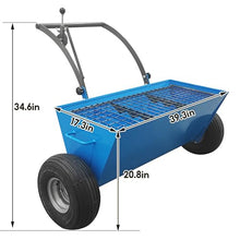 TECHTONGDA Hand-Pushed Steel Abrasive Aggregates Spreader 661.39lbs Capacity, 2000 m²/h Coverage for Concrete Floor