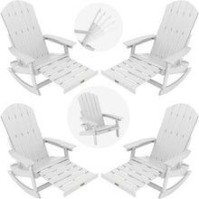 YEFU Adirondack Rocking Chairs Set of 4, with Footrest, 5-Level Adjustable