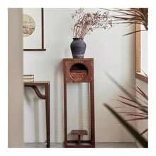 LUYOUBOZHU Vase Stand Bonsai Rack Plant Shelf Wood with Drawers for Home Study Tea Room Balcony Gardening