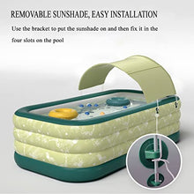 Inflatable Swimming Pool with Canopy, Blow Up Pool Large for Adults, Outdoor Above Ground Portable Pool for Kids, Wading Pool for Family Garden Backyard (Color : /Green A, Size : 3m)