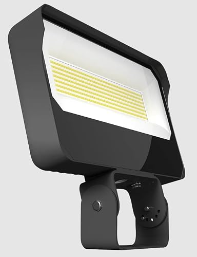 RAB Lighting X34XXLT Adjustable General Purpose Flood Light, 3000K/4000K/5000K Selectable, 120/140/160W Adjustable, 0-10V Dim to 10%, Dusk to Dawn Photocell, 120-277V, Trunnion Mount, Bronze