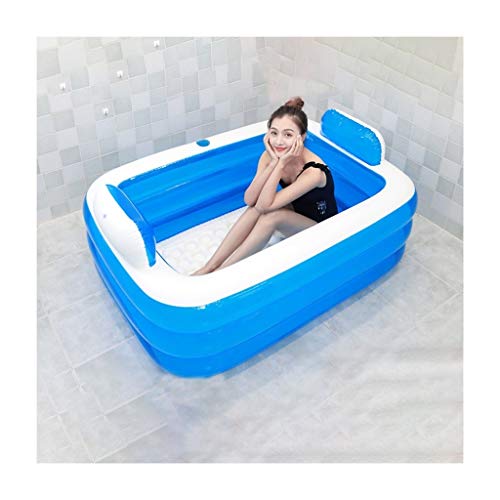 Family Swimming Paddling Pool Rectangular Thickening Inflatable Pool for Kids Adult Outdoor Garden Backyard Summer Water Party Summer Backyard Water Party
