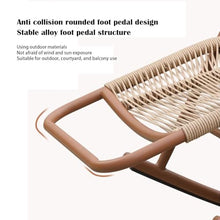 Apk i bc Outdoor Rocking Chair, Lawn Lounge Chair, Portable Foldable Lounger with Headrest and Cushion, 120 Lb Capacity, Ideal for Patios(Wood Color,120 * 65 * 89)