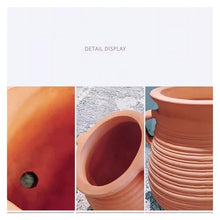 WOAITIANTIAN Flower Pots Red Clay Flower Pot Set Outdoor Garden Landscape Terra Cotta Three Sets of Patio Ornaments