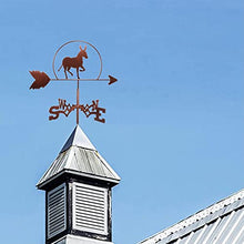 Donkey Roofs Weathervane Iron Art Decor, Creative Animal Wind Vane Wind Direction Indicator for Outdoor Yard Lawns Gardens Backyards Sheds Ornament Measuring Tool