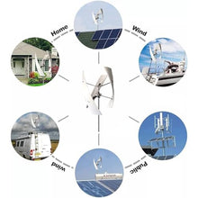 HENGCMM Wind Turbine Vertical Axis Wind Turbine Portable Vertical Wind Power Turbine Generator Kit 3 Blades 3kw/8kw 12V 24V 48V Noiseless Energy Wind Generator with MPPT Controller,3000W-12V