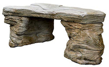 Athena Garden Inc. Cast Stone Petrified Rock Bench Outdoor Garden Decor Natural